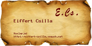 Eiffert Csilla névjegykártya