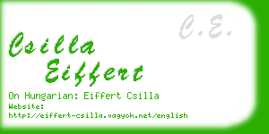 csilla eiffert business card